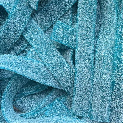 Sweetzone Fizzy Blue Raspberry Belts Tub 1.1KG Halal Candy Sweets Pick N Mix Sweet Tubs