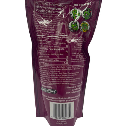 Van Holtens Pickle In A Pouch Garlic Joe 306g American Jumbo USA Large Pickles