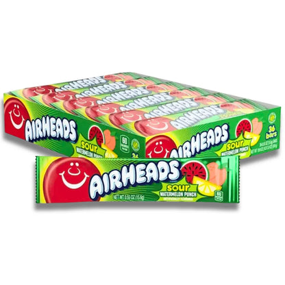 Airheads Chew Bar Sour Watermelon Punch 0.55oz (15.6g) USA Candy Chew Bar