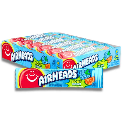 Airheads Chew Bar Sour Blue Blast 0.55oz (15.6g) USA Candy Chew Bar