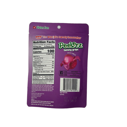 Amos Gummy Peelerz Grape 6oz (170g) USA Peelable Candy Snack Large American Sweet Bags