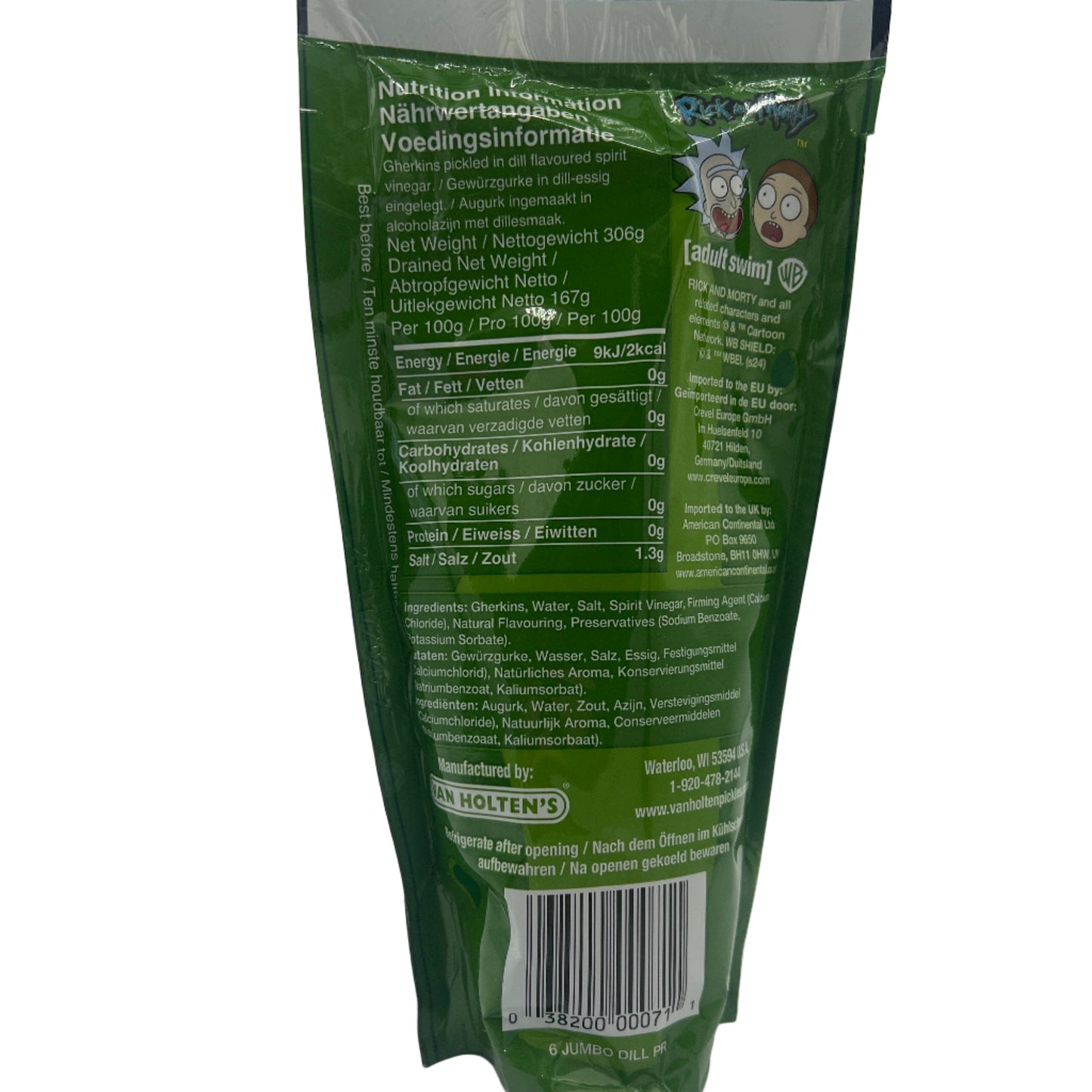 Van Holtens Pickle In A Pouch Pickle Rick (306g) American Jumbo USA Large Pickles