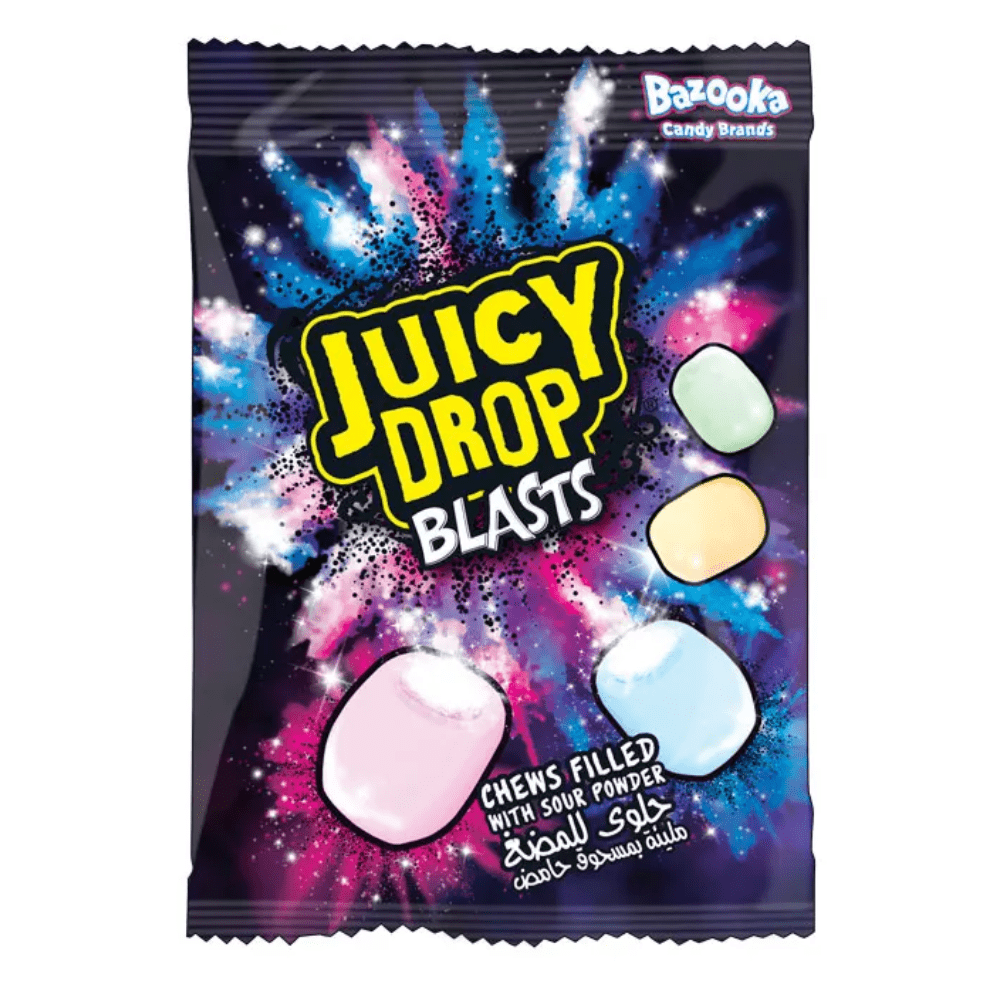 Bazooka Juicy Drop Blast Bags 45g Sour - Frosty Sweet Factory