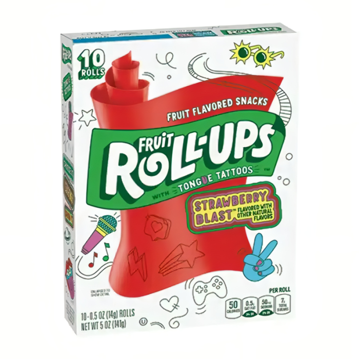 Betty Crocker Fruit Roll-ups Strawberry 5oz (141g), USA Candy Fruit Roll Ups, Gelatine Free, Gluten Free - Frosty Sweet Factory