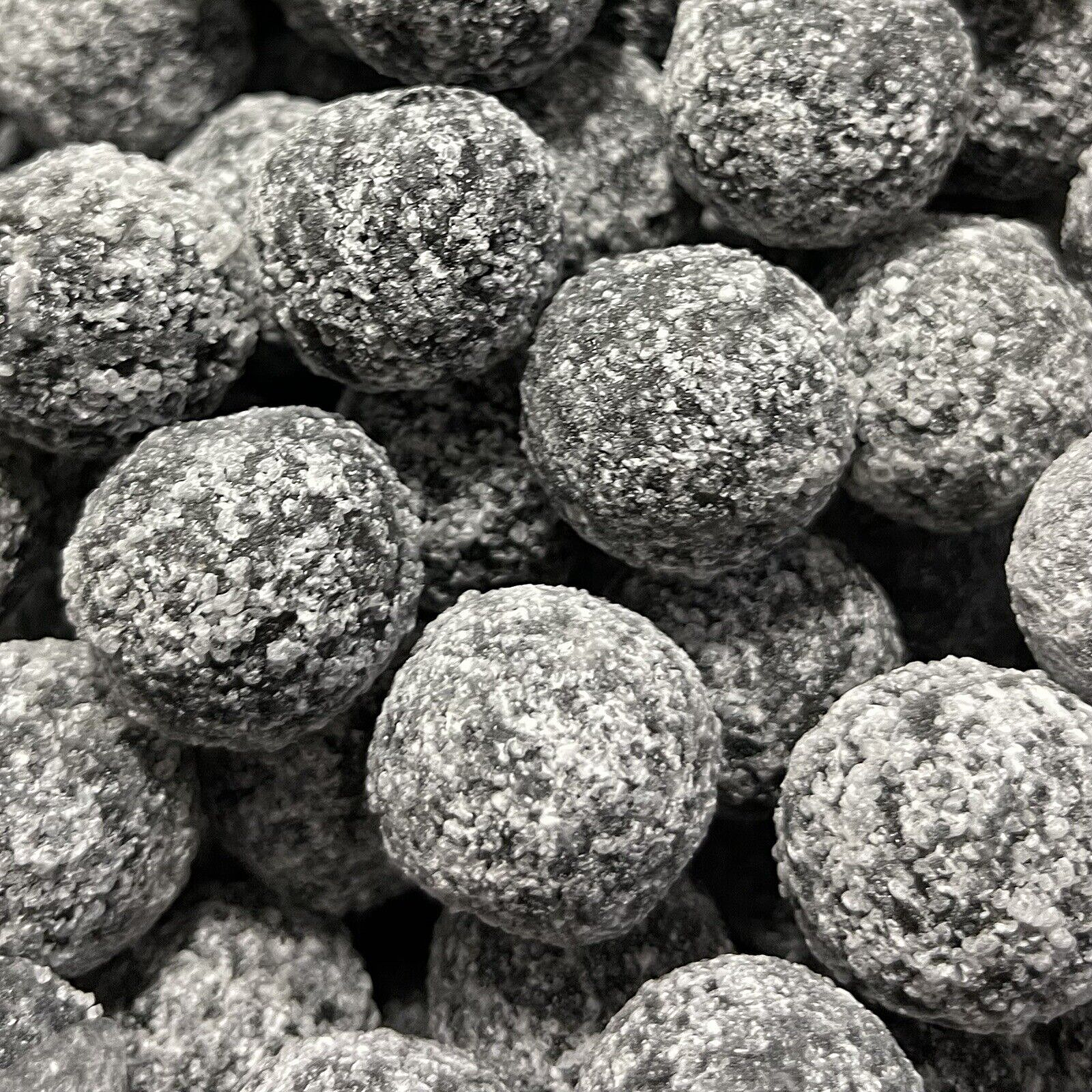 Frostys Black Deathly Ultra Sour Balls Pick N Mix, Candy Salad Sweets Various Weights