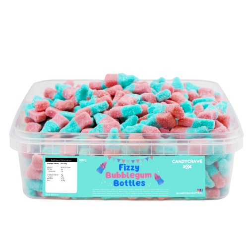 Candycrave Fizzy Bubblegum Bottles Tub 600g Pick N Mix