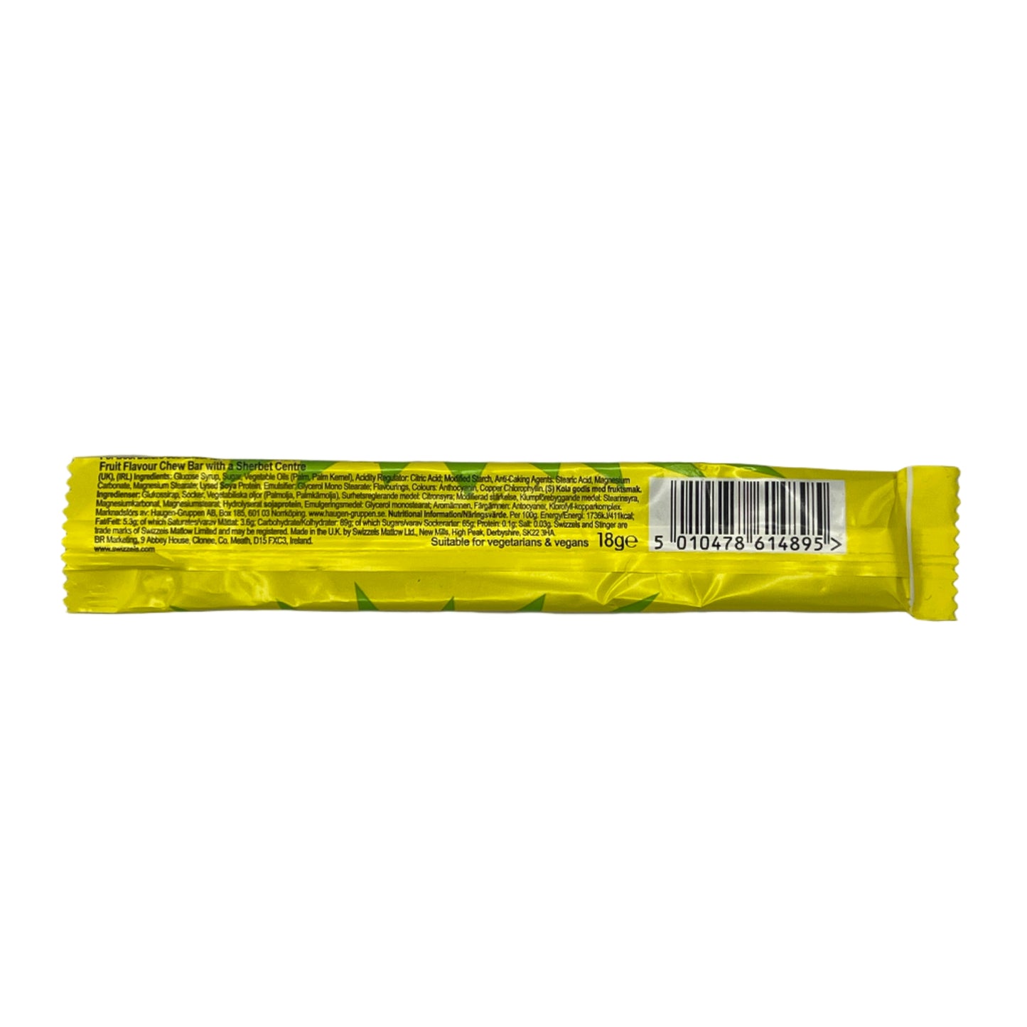 CLEARANCE: Swizzels Stinger Chew Bar 18g PMP Sour Candy Chew Bars Sweets Vegan, Halal, Vegetarian