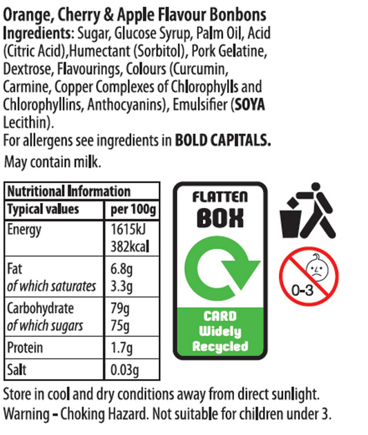 CLEARANCE: Tango Bon Bons Assorted Bon Bons 100g Halal Vegetarian Vegan Gelatine Free Gluten Free Candy Sweets
