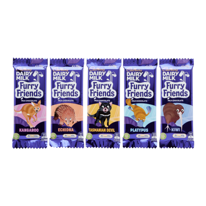 Cadbury Dairy Milk Furry Friends (20g), Australian Milk Chocolate - Frosty Sweet Factory