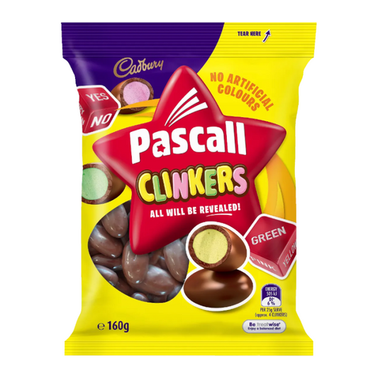 Cadbury Pascall Clinkers (160g), Australian Chocolate - Frosty Sweet Factory