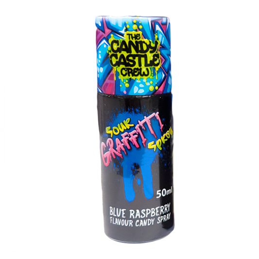 Candy Castle Crew Sour Graffiti Candy Spray - 50ml Blue Raspberry - Frosty Sweet Factory