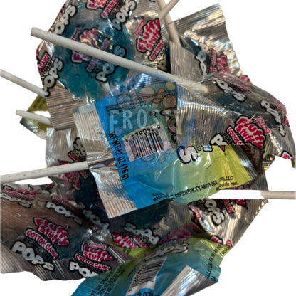 Charms POPS Fluffy Stuff Cotton Candy Lollipops 18g USA Wrapped Lollies, Gluten Free