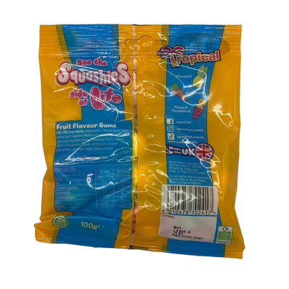 Swizzels Squashies Tropical Flavour Gums 100g Candy Sweet Snack Bags