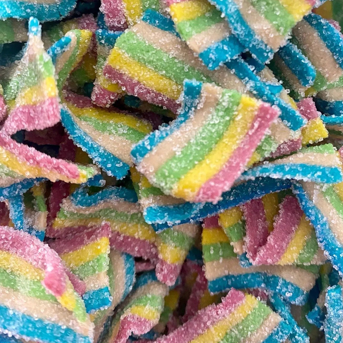 Sweetzone Mini Fizzy Rainbow Belts Mix Halal Candy Pick N Mix Sweets