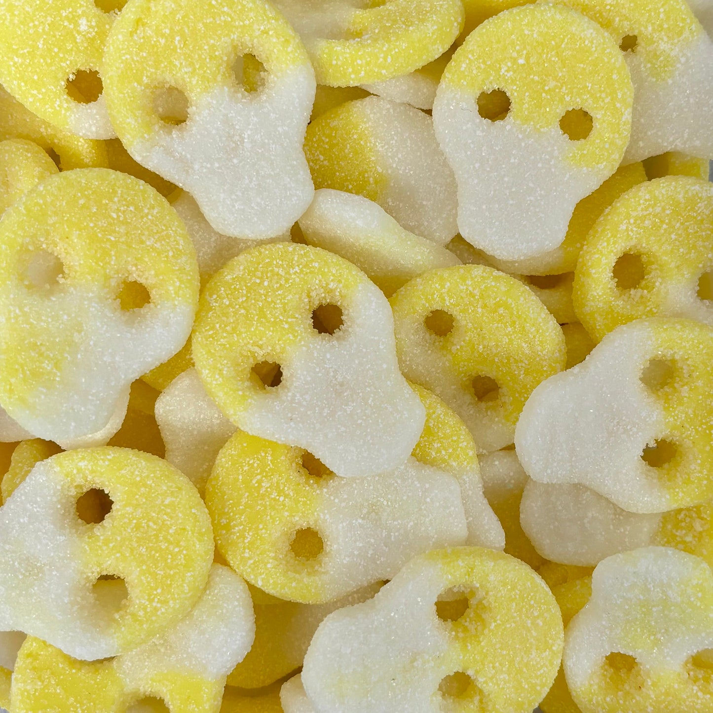 CandyCrave Fizzy White & Yellow Banana Jelly Skulls Halal Vegan Vegetarian Candy Pick N Mix Sweets