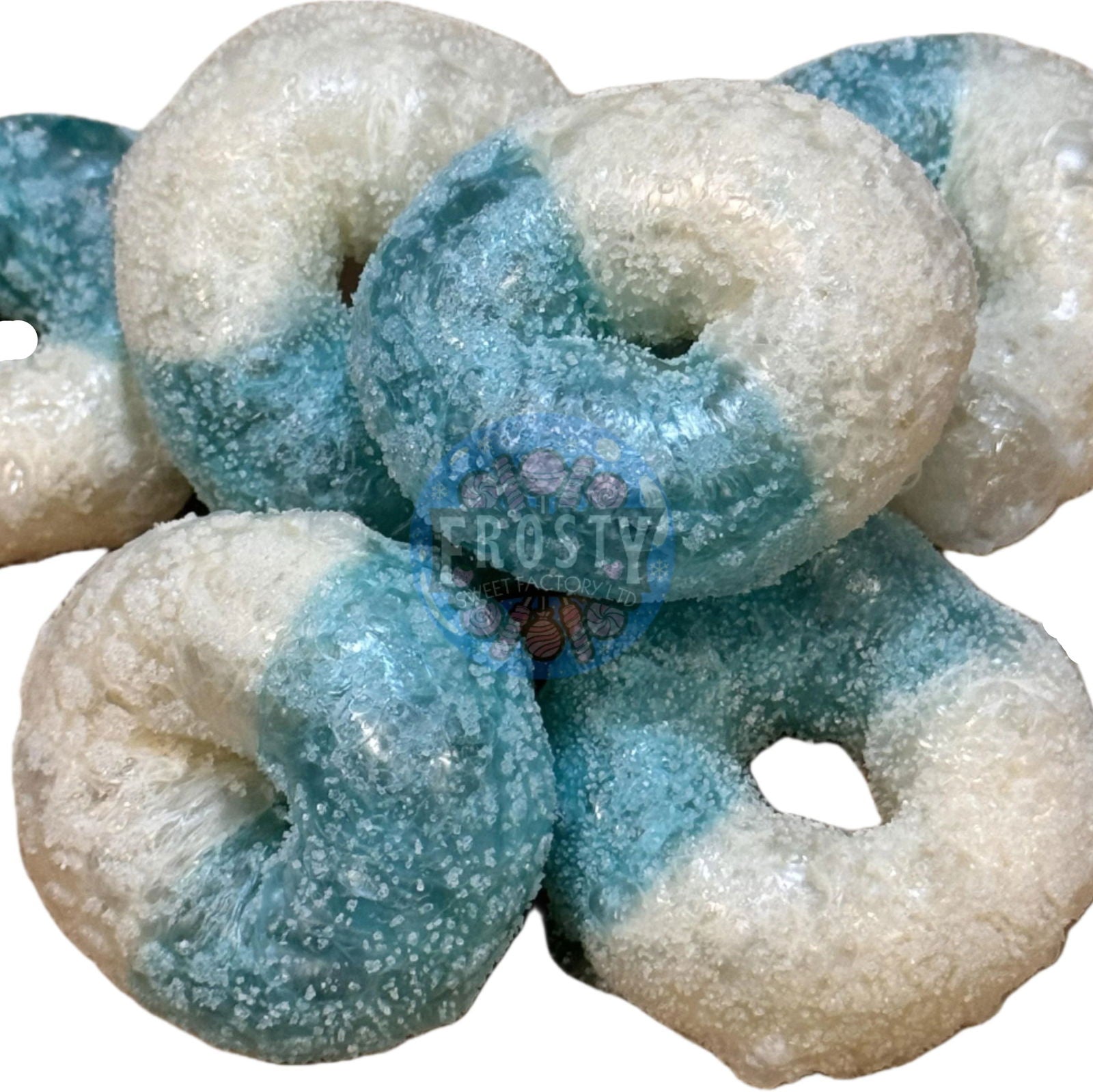Freeze Dried Candy Blue Raspberry Rings USA Sweets - Frosty Sweet Factory