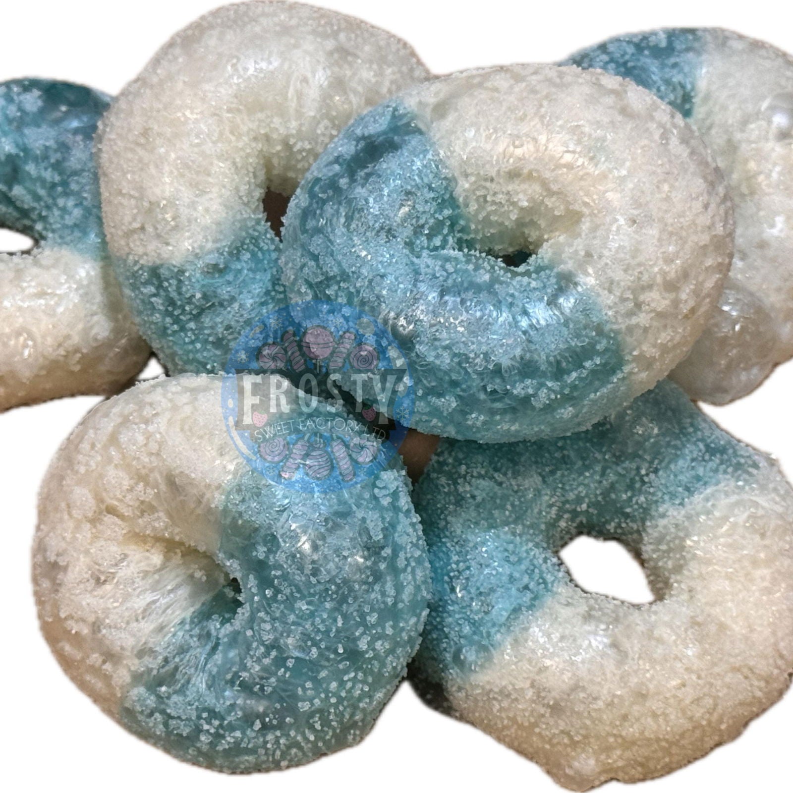 Freeze Dried Candy Blue Raspberry Rings USA Sweets - Frosty Sweet Factory