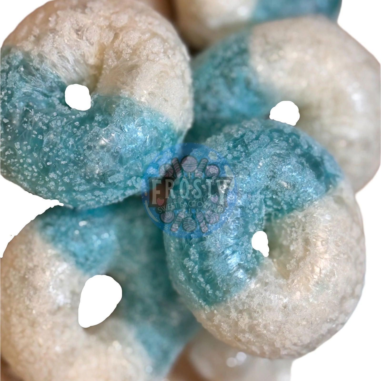Freeze Dried Candy Blue Raspberry Rings USA Sweets - Frosty Sweet Factory