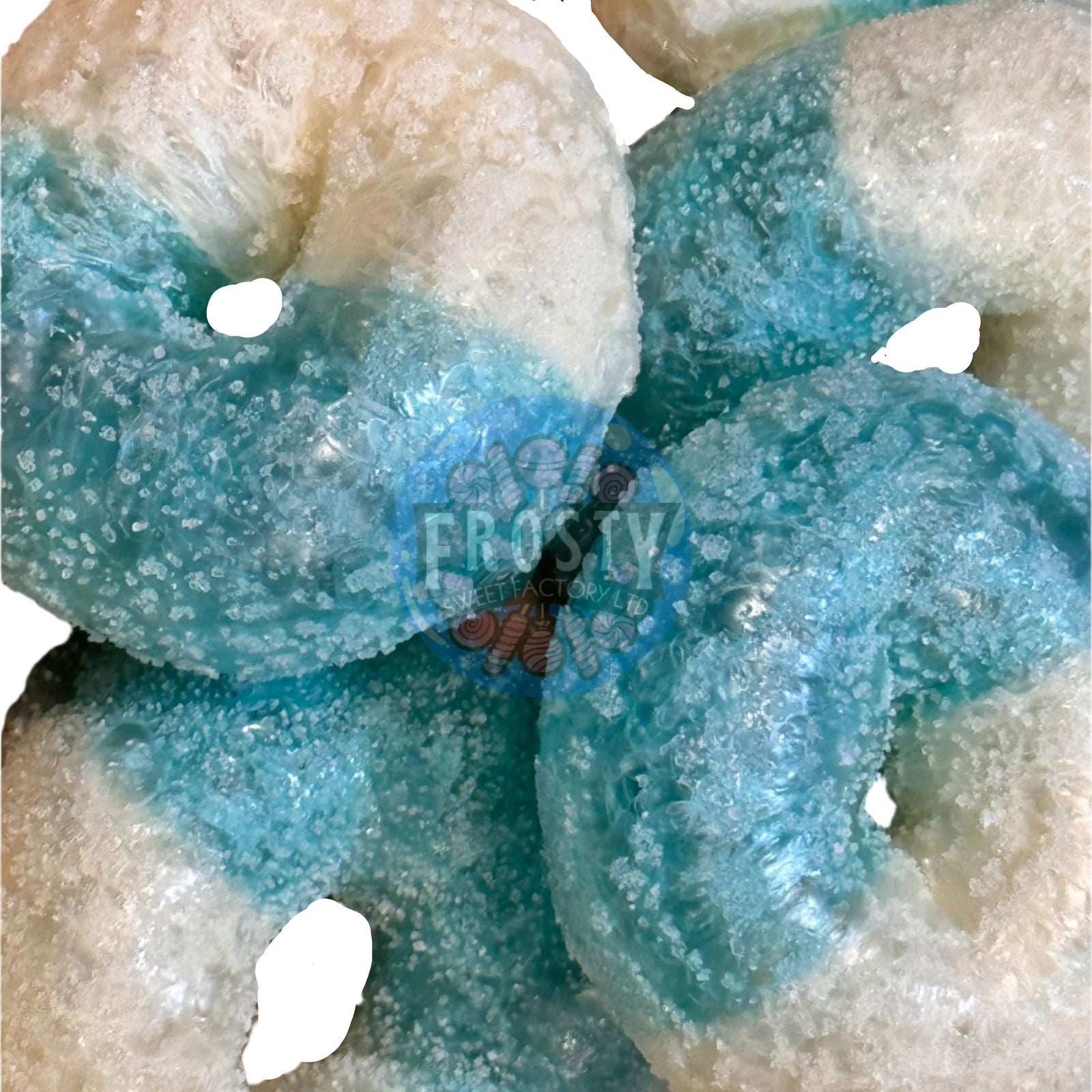 Freeze Dried Candy Blue Raspberry Rings USA Sweets - Frosty Sweet Factory