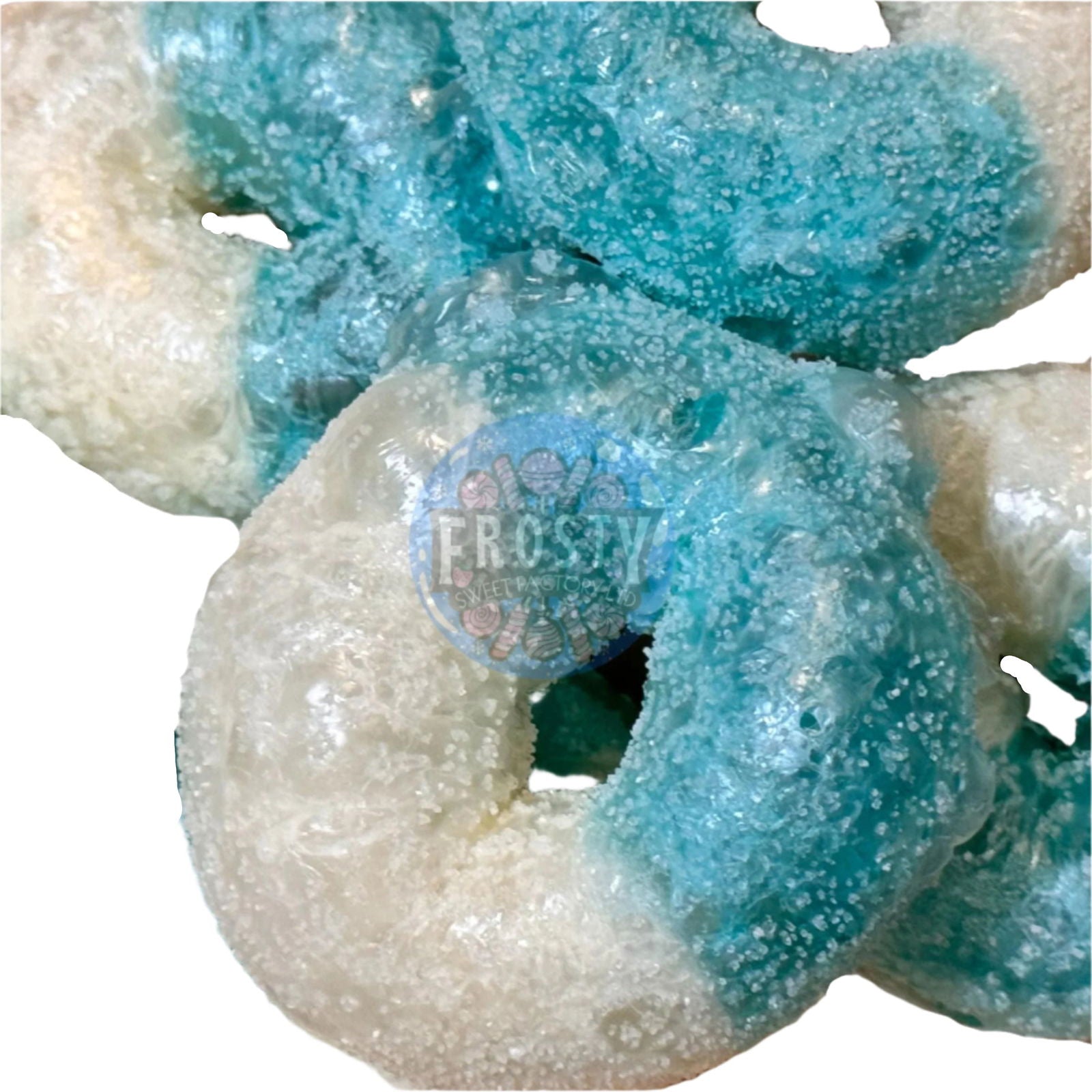 Freeze Dried Candy Blue Raspberry Rings USA Sweets - Frosty Sweet Factory