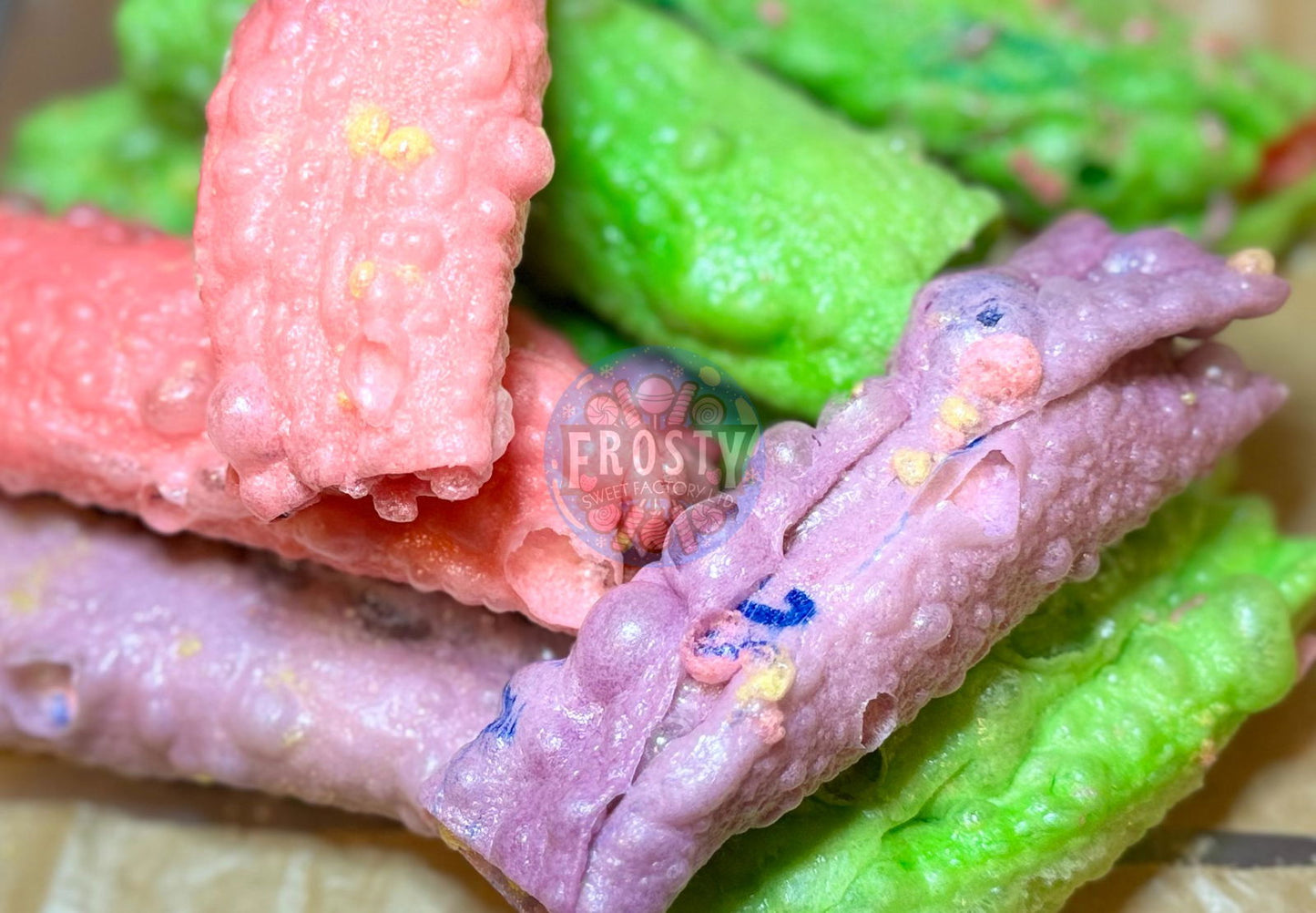 Freeze Dried Candy Fruit Roll Ups Stuffed Variety Mix Cotton Candy or Fluff Sweets - Frosty Sweet Factory