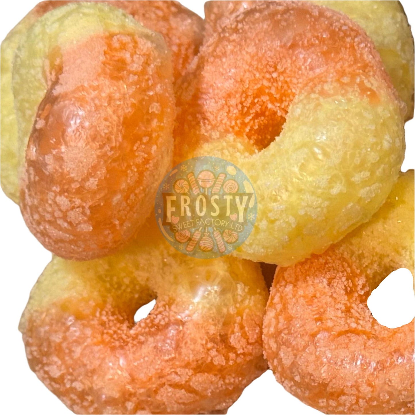 Freeze Dried Candy Peach Rings USA Sweets - Frosty Sweet Factory