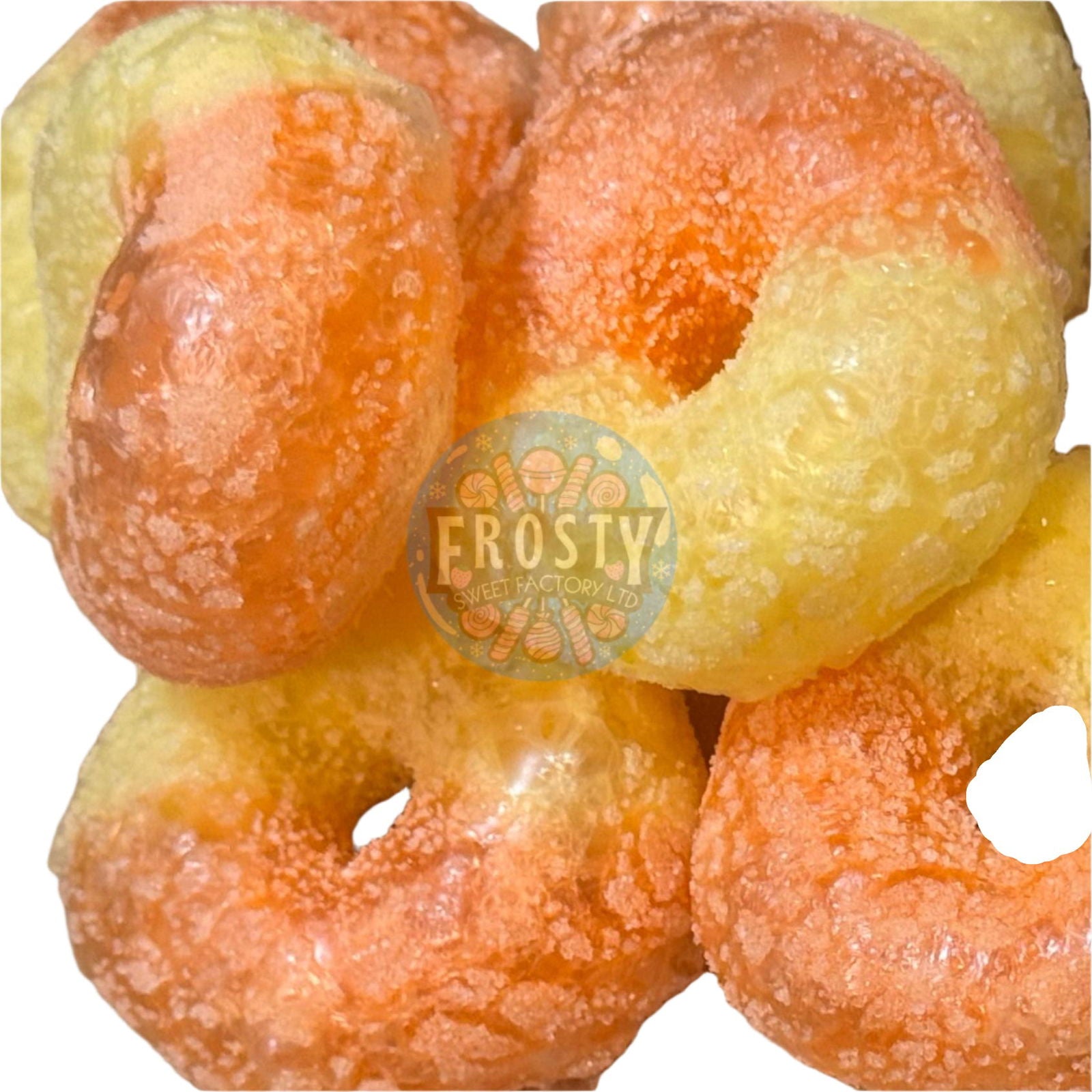 Freeze Dried Candy Peach Rings USA Sweets - Frosty Sweet Factory