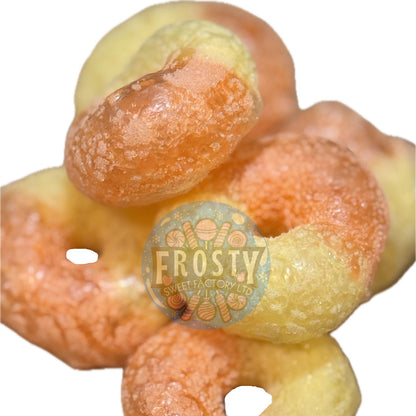 Freeze Dried Candy Peach Rings USA Sweets - Frosty Sweet Factory
