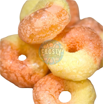 Freeze Dried Candy Peach Rings USA Sweets - Frosty Sweet Factory