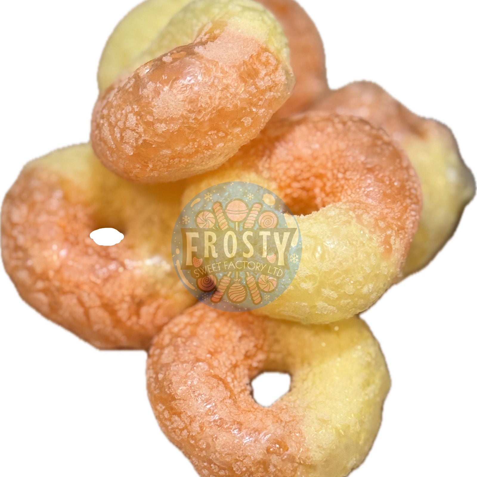 Freeze Dried Candy Peach Rings USA Sweets - Frosty Sweet Factory