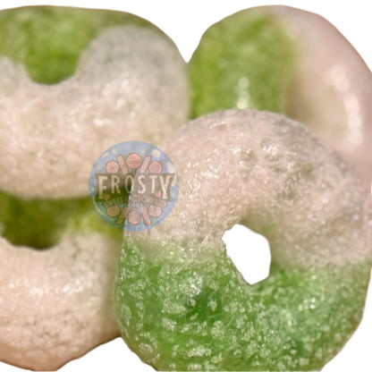 Freeze Dried Candy Sour Green Apple Rings USA Sweets - Frosty Sweet Factory