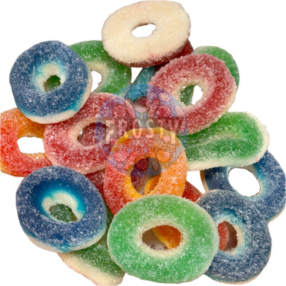 Frostys Rings & Slices Pick N Mix Apple, Blue Raspberry, Fizzy, Peach Watermelon Halal Candy Salad Snack Sweets