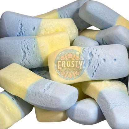 Freeze Dried Sweets Squashies Minions Banana & Blueberry Candy - Frosty Sweet Factory