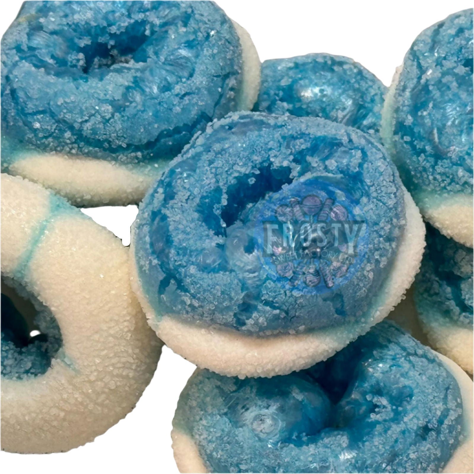 Freeze Dried Sweets Blue Rasberry Rings Candy - Frosty Sweet Factory