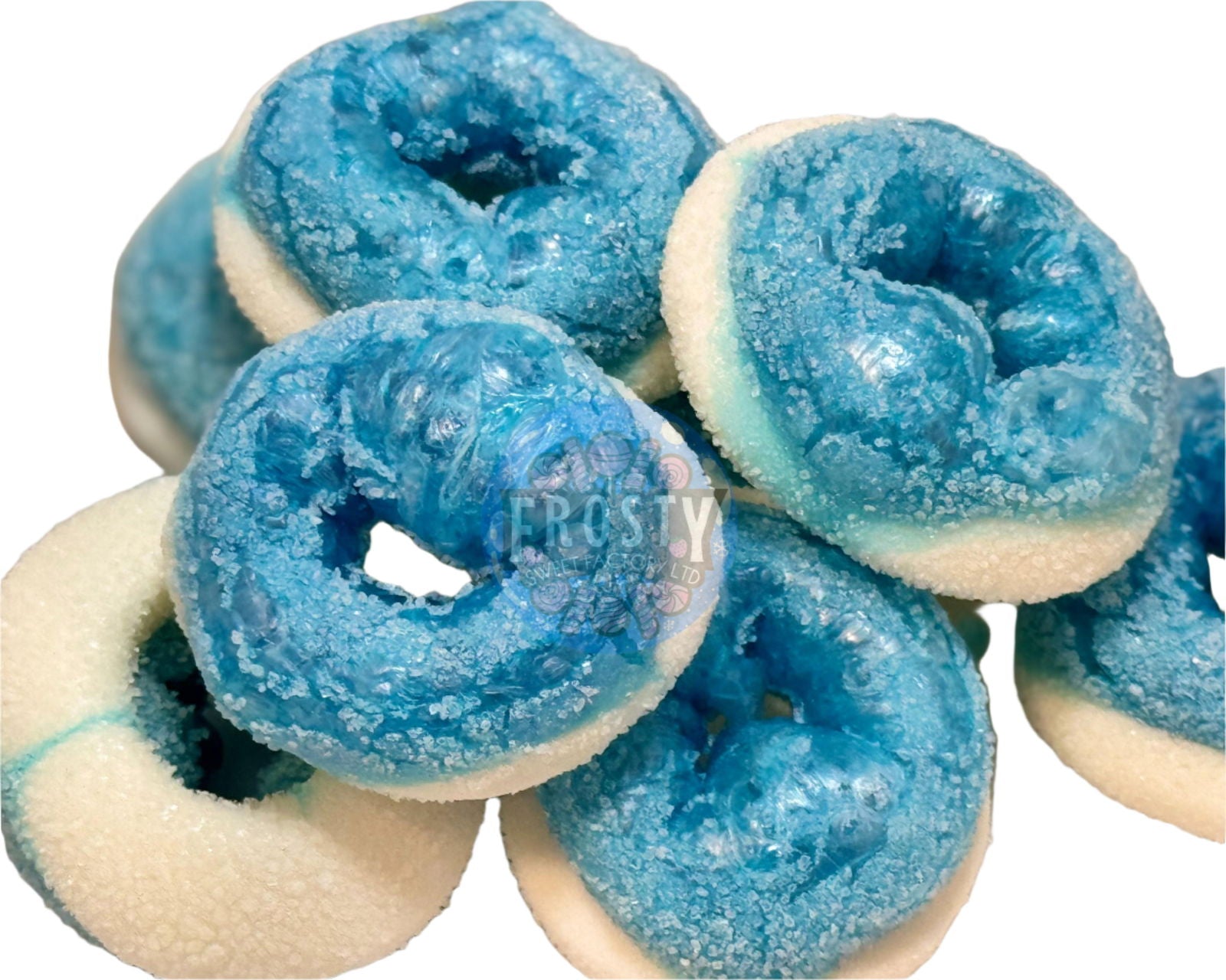 Freeze Dried Sweets Blue Rasberry Rings Candy - Frosty Sweet Factory
