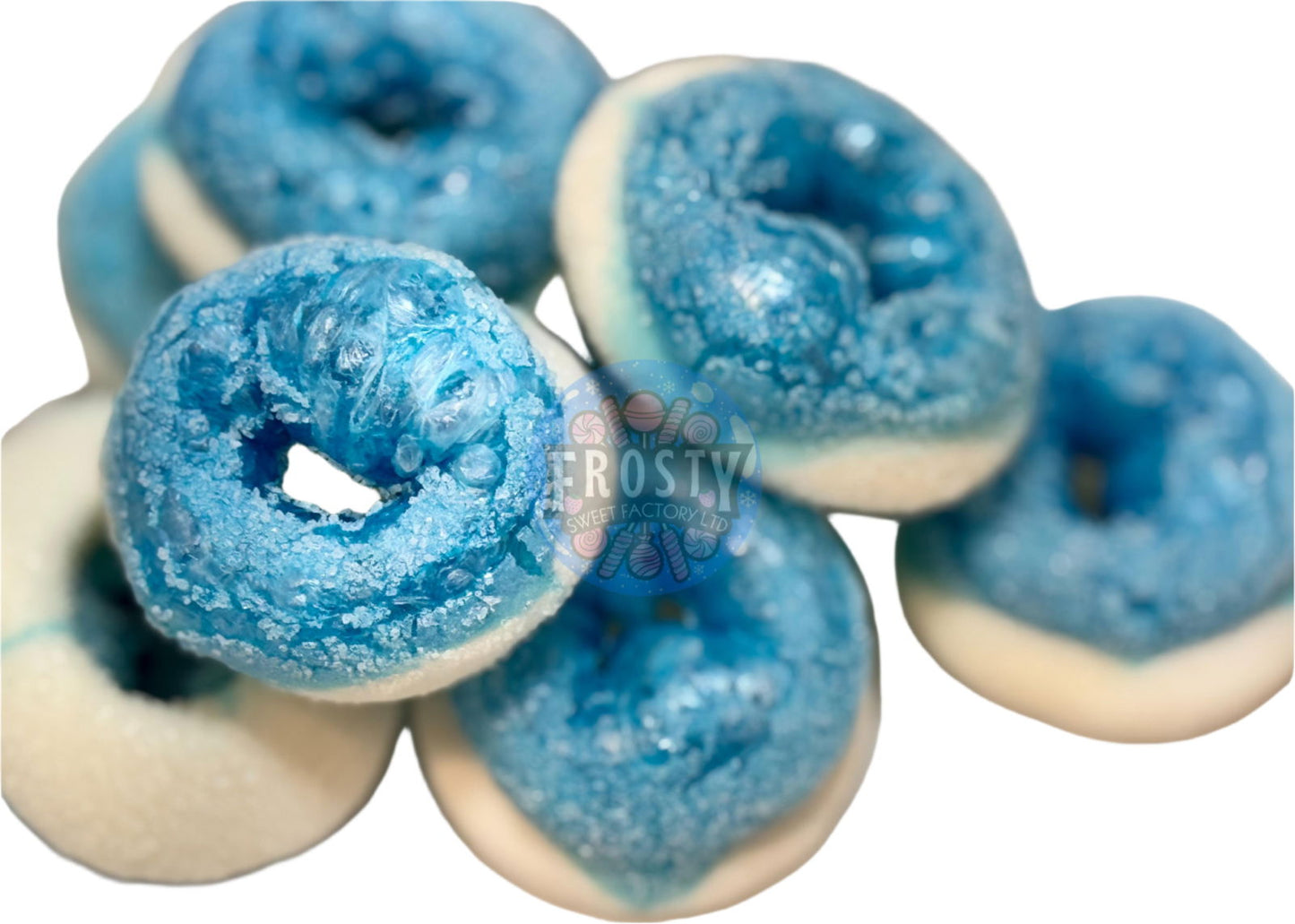 Freeze Dried Sweets Blue Rasberry Rings Candy - Frosty Sweet Factory