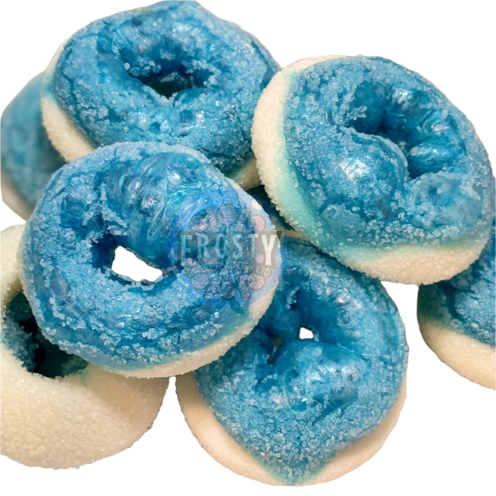 Freeze Dried Sweets Blue Rasberry Rings Candy - Frosty Sweet Factory