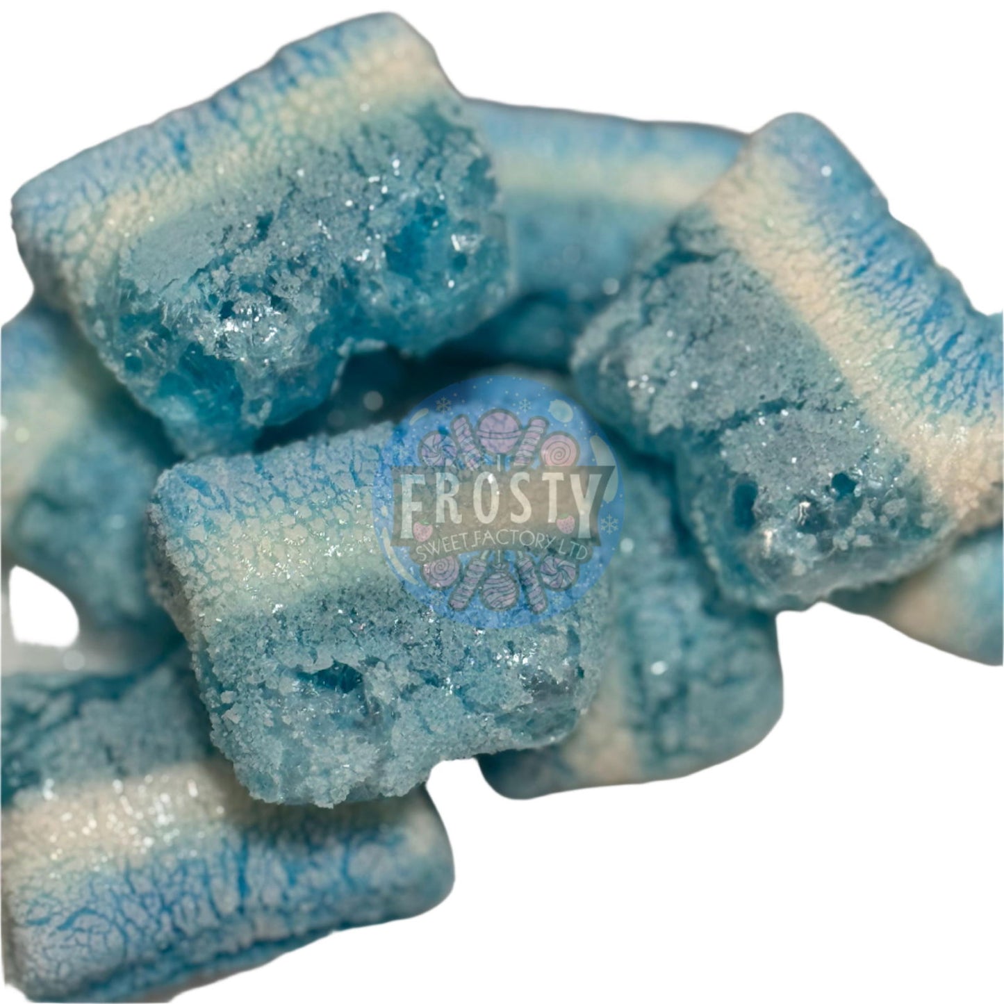 Freeze Dried Sweets Blue Raspberry Slices Pick N Mix Candy - Frosty Sweet Factory