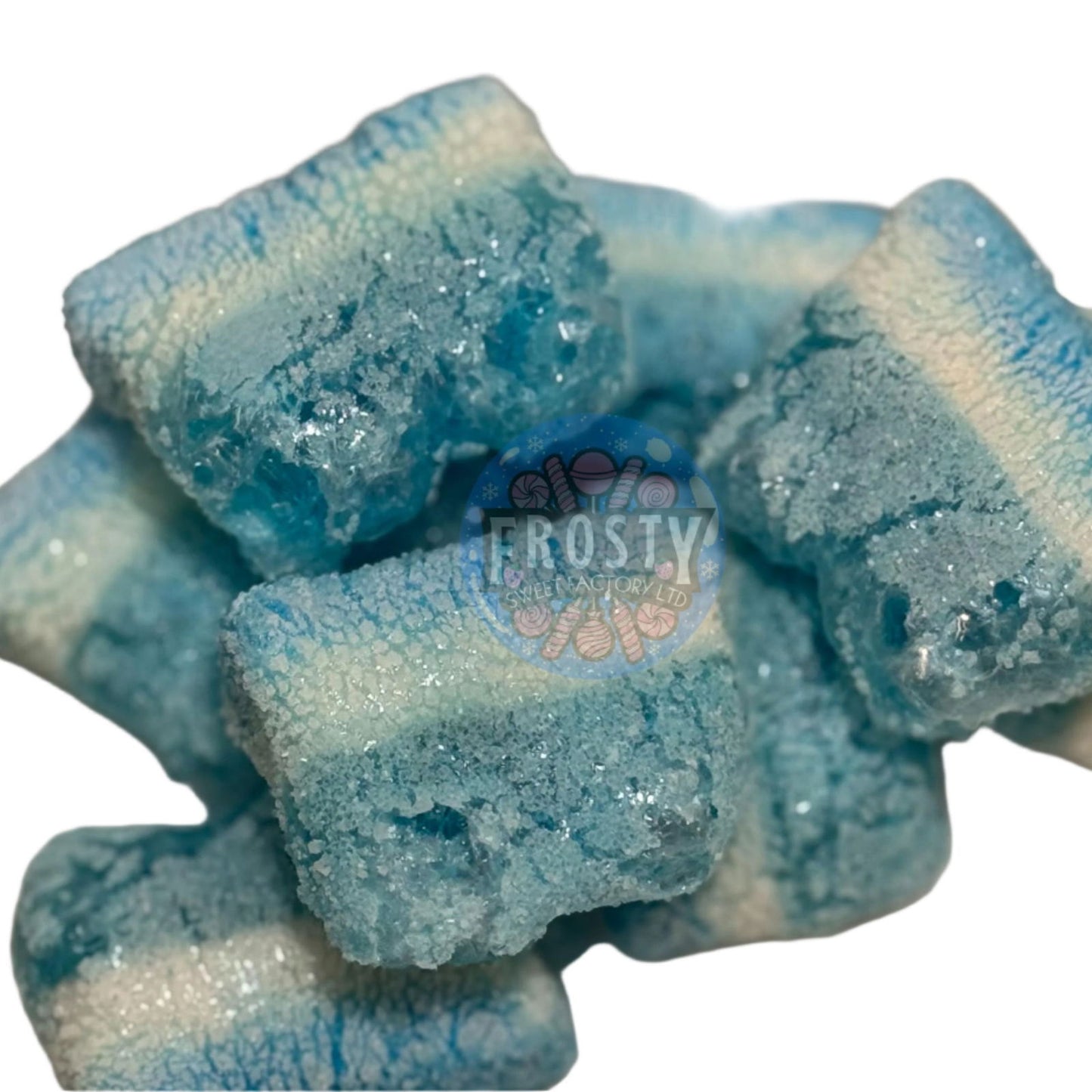 Freeze Dried Sweets Blue Raspberry Slices Pick N Mix Candy - Frosty Sweet Factory
