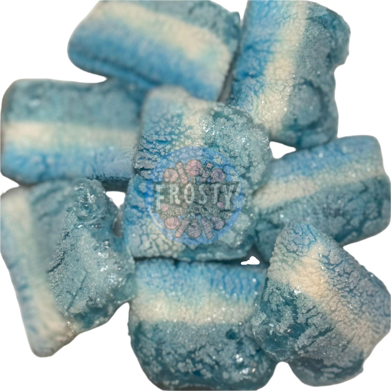 Freeze Dried Sweets Blue Raspberry Slices Pick N Mix Candy - Frosty Sweet Factory