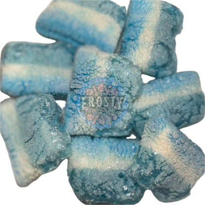 Freeze Dried Sweets Blue Raspberry Slices Pick N Mix Candy - Frosty Sweet Factory