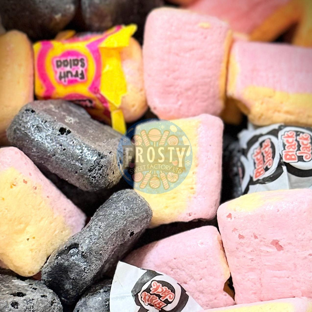 Freeze Dried Sweets Black Sprats & Fruit Salads Sprats Candy - Frosty Sweet Factory