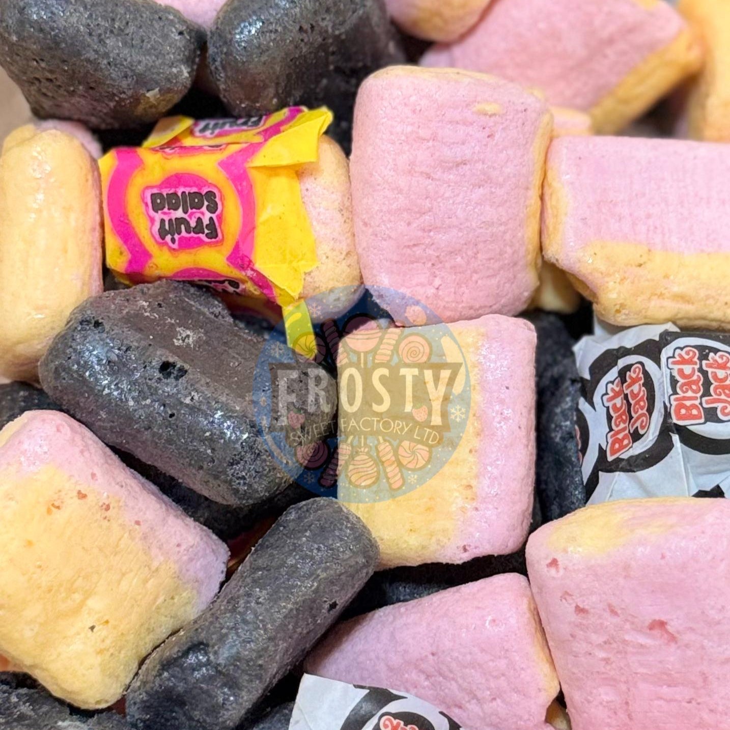 Freeze Dried Sweets Black Sprats & Fruit Salads Sprats Candy - Frosty Sweet Factory