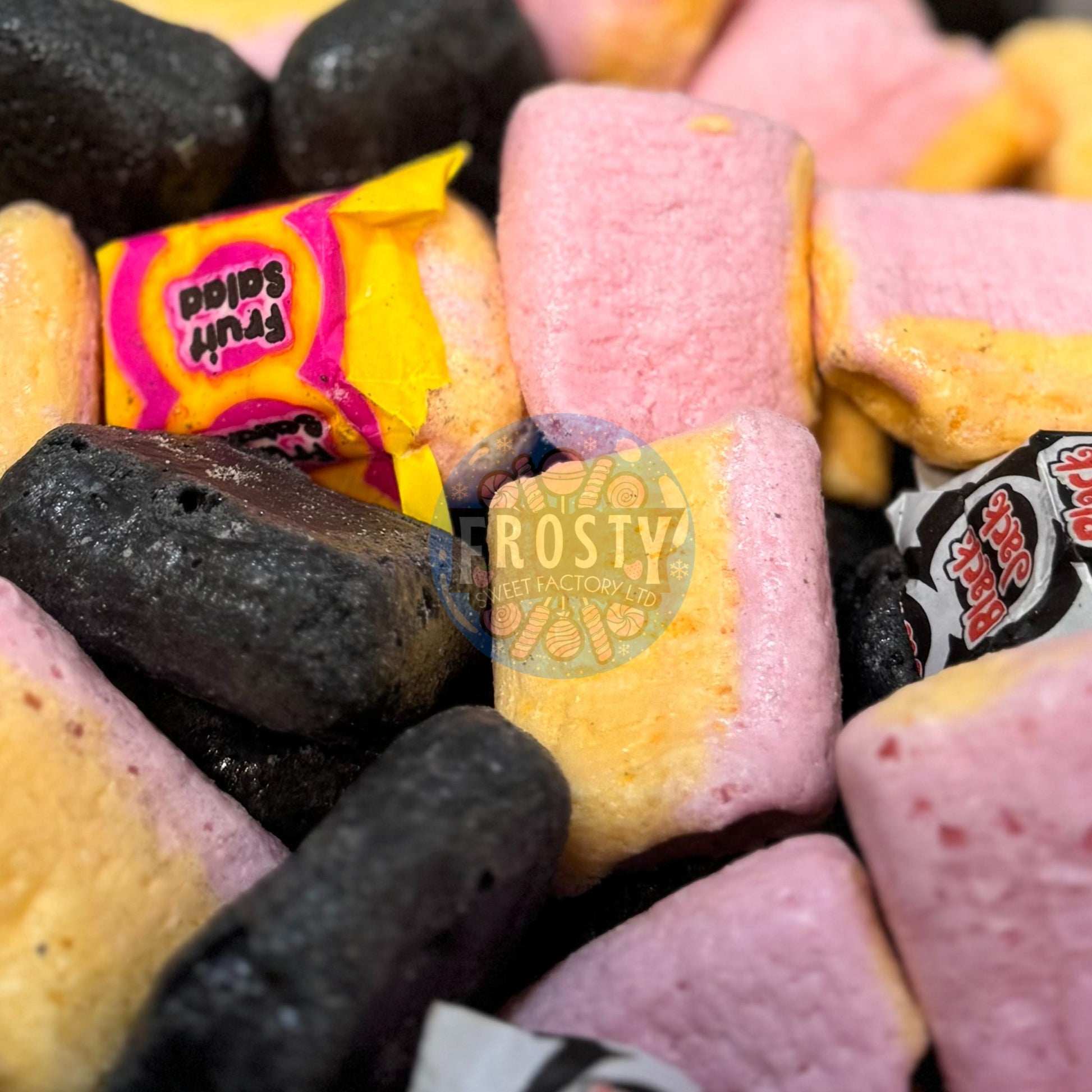 Freeze Dried Sweets Black Sprats & Fruit Salads Sprats Candy - Frosty Sweet Factory