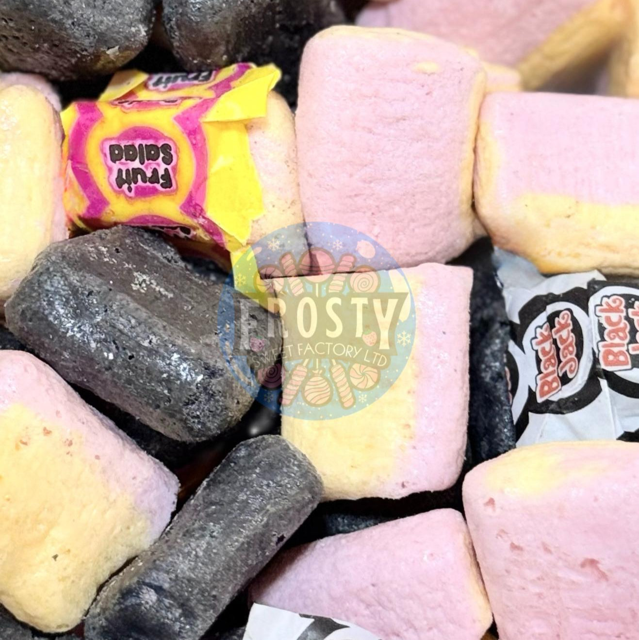 Freeze Dried Sweets Black Sprats & Fruit Salads Sprats Candy - Frosty Sweet Factory