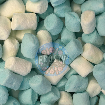 Freeze Dried Marshmallows Tiny Micro Mini Blue & White Mallows Hot Chocolate Cereal Marshmallow Topping Toppers Candy Sweets - Frosty Sweet Factory