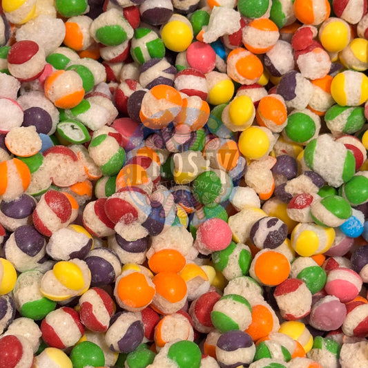 Freeze Dried Sweets Skidz Variety Pops Candy Snack 5 flavour Freeze Dried Skittles Mix - Original, Sour, Wild Berry, Dessert, Tropical - Frosty Sweet Factory