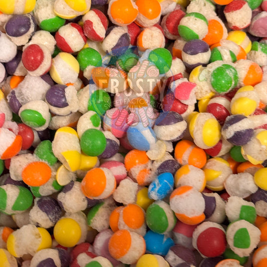 Freeze Dried Sweets Skidz Variety Pops Candy Snack 5 flavour Freeze Dried Skittles Mix - Original, Sour, Wild Berry, Dessert, Tropical - Frosty Sweet Factory