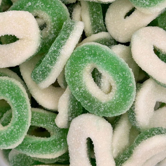 Frostys Sour Apple Rings Halal Pick N Mix Candy Salad Sweets - Frosty Sweet Factory
