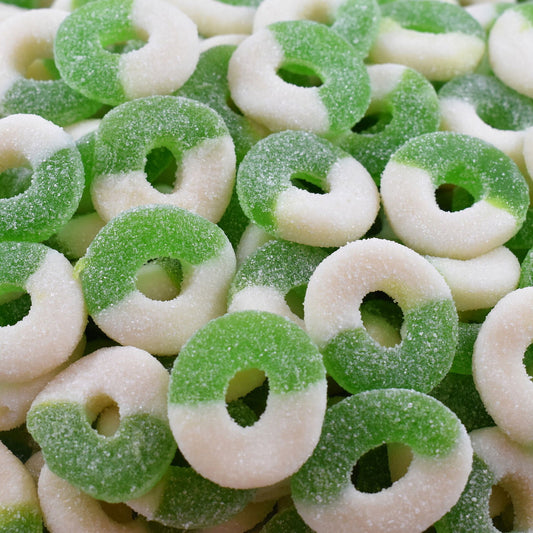 Frostys Sour Green Apple Rings USA Candy Sweets - Frosty Sweet Factory